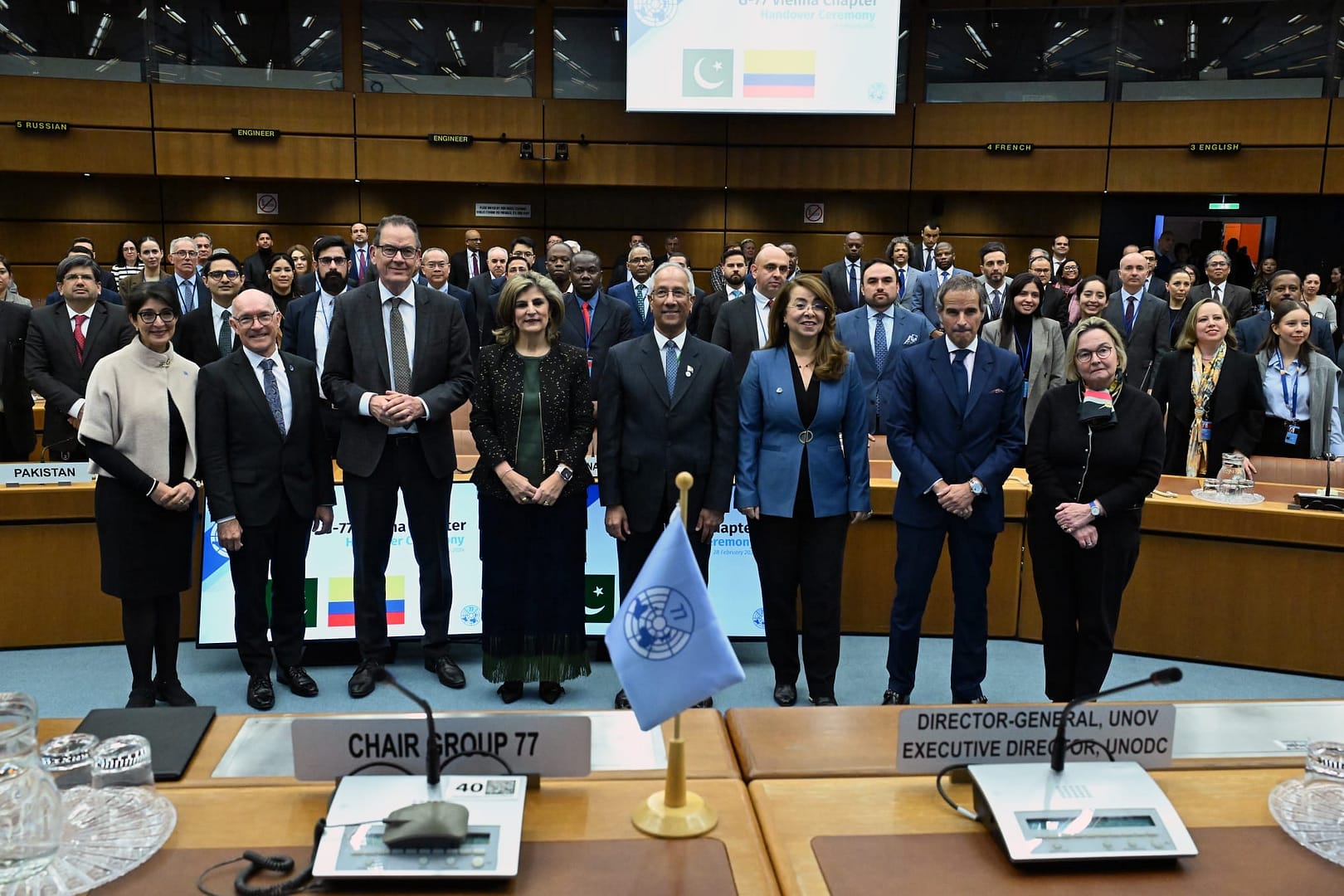 Pakistan Passes the Baton of Group of 77 and China Chairpersonship in Vienna to Colombia